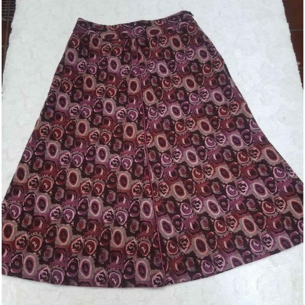 Catherine Jane San Francisco Women Sz 1 Multicolor Geometric Print A-Line Skirt